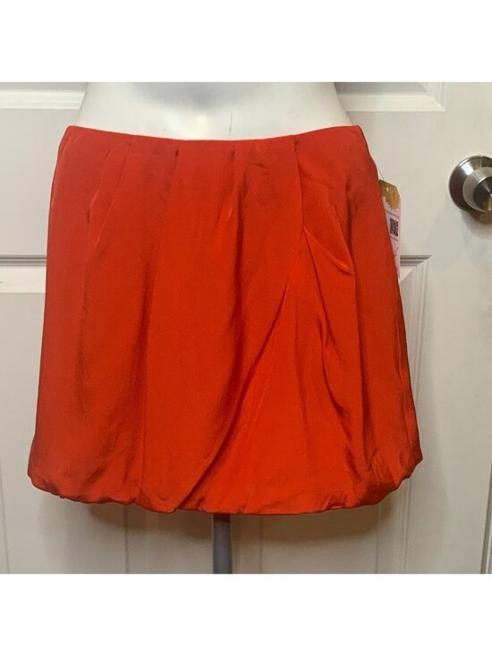 Tibi Pants - Tibi Red 100% Silk Mini Skirt W/ Shorts Skort, Size 4
